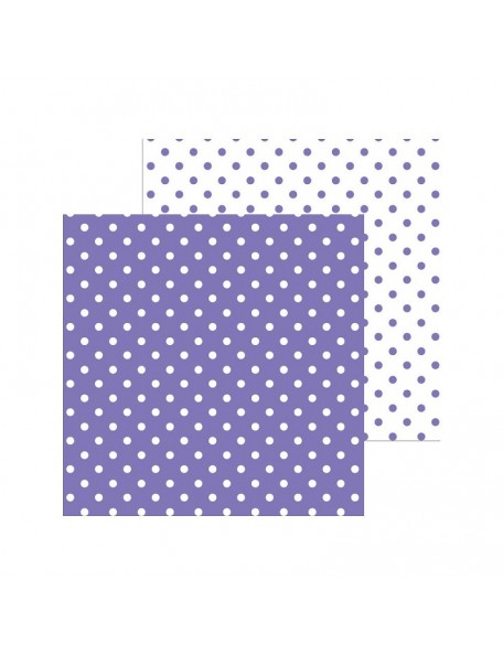 Doodlebug Petite Swiss Dot Cardstock de doble cara 12"X12", Lilac