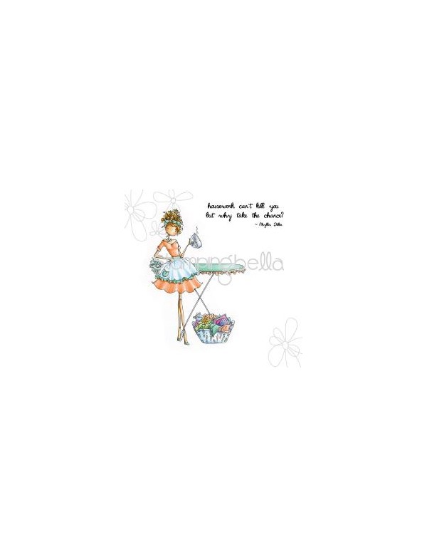 Stamping Bella Cling Stamp 6.5"X4.5", Uptown Girl Lily Loves Laundry	