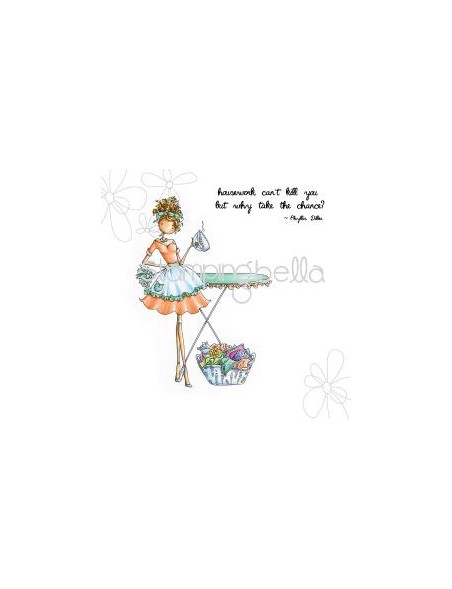 Stamping Bella Cling Stamp 6.5"X4.5", Uptown Girl Lily Loves Laundry	
