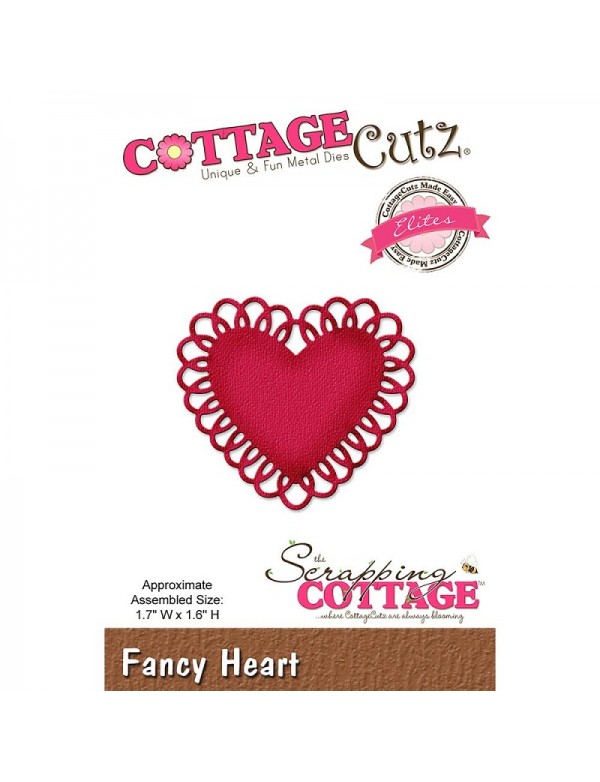 CottageCutz Die Elites Fancy Heart, 1.7"X1.6"