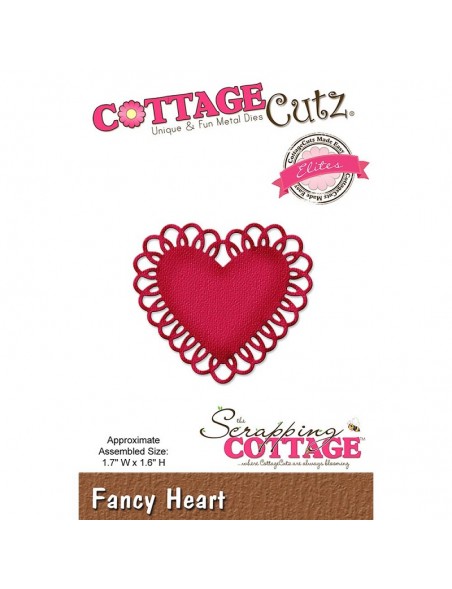 CottageCutz Die Elites Fancy Heart, 1.7"X1.6"