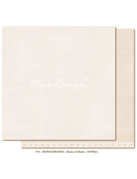 Maja Design Shades of Denim Cardstock de doble cara 12"X12", Monochromes Off white