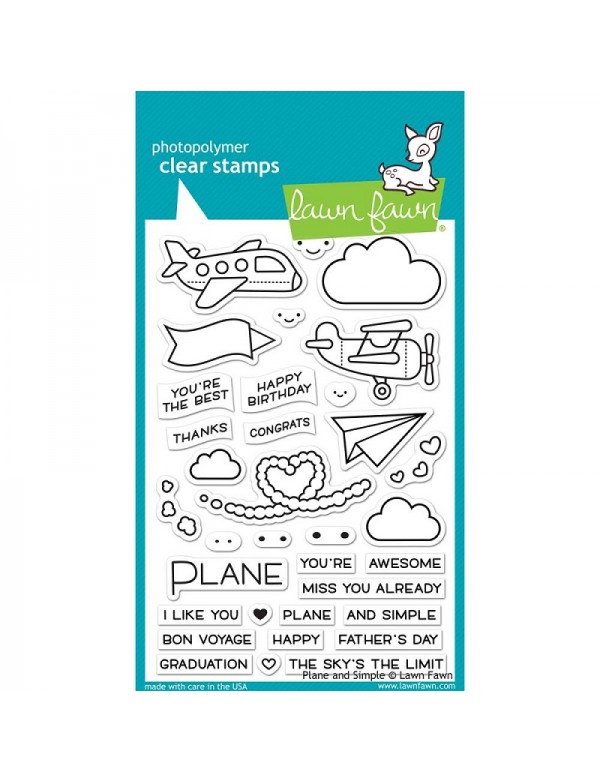 Lawn Fawn Plane & Simple Clear Stamps 4"X6"