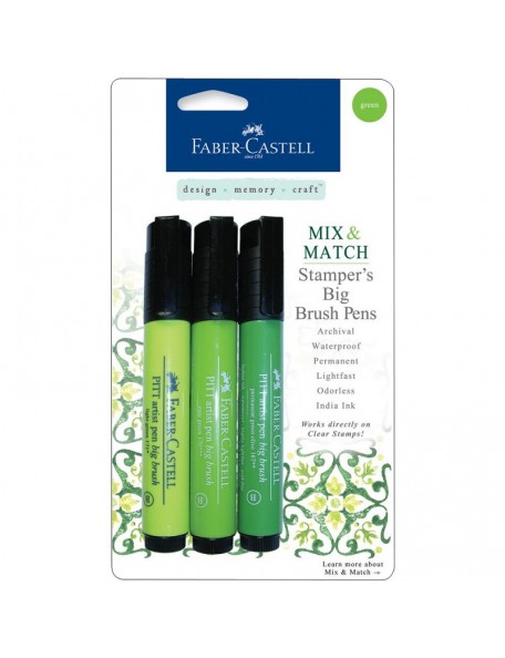 Faber Castell Stamper's Big Brush Pen 3, Verde/Green