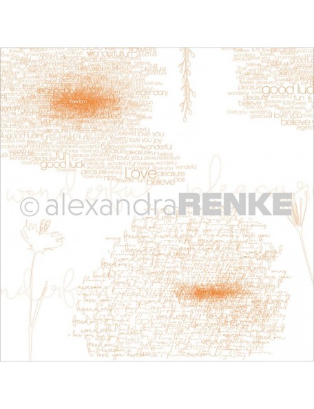Papel Orange Type & Flowers - "Magic Flowers", Alexandra Renke