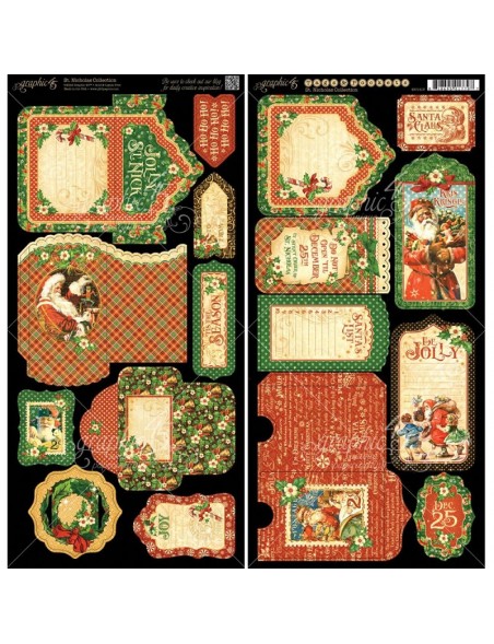 Graphic 45 St. Nicholas Cardstock Tags & Pockets