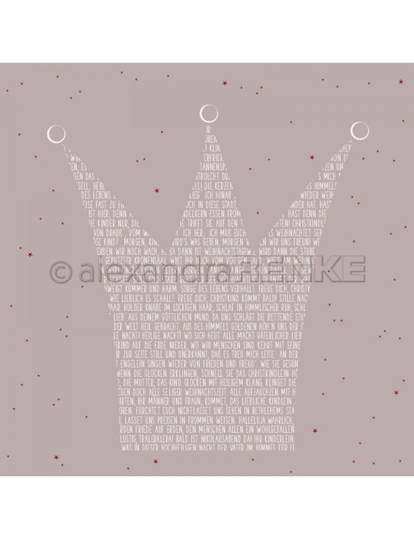Alexandra Renke Cardstock de una cara 30,5 x 30,5 cm, Corona de Letras/Typokrone