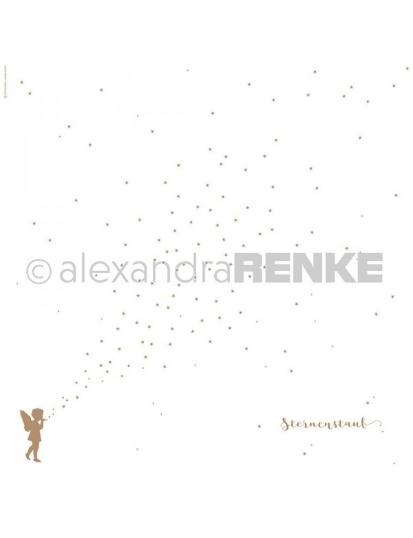 Alexandra Renke Cardstock de una cara 30,5x30,5 cm , Polvo dorado/Sternenstaub gold