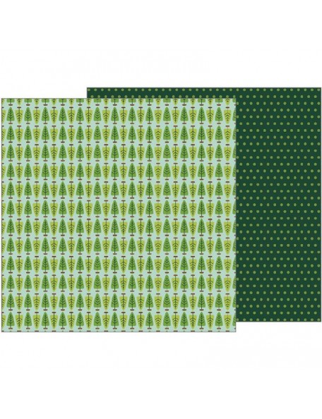 Pebbles Merry Merry Candy Cane Stripes 12"x12", Fresh Cut Pines
