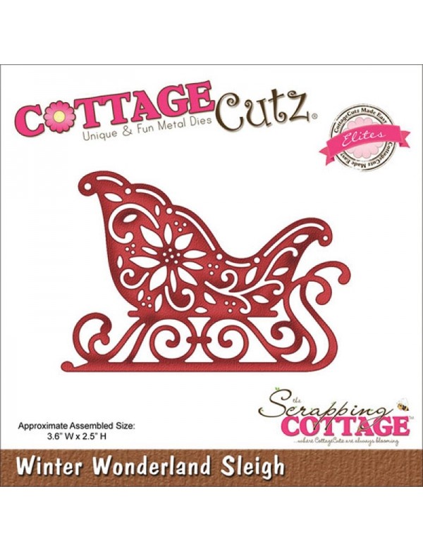 Cottage Cutz Elites Die, Winter Wonderland Sleigh 3.6"X2.5"