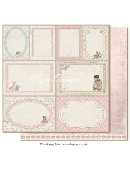 Maja Design Vintage Baby, Journaling Cards Pink
