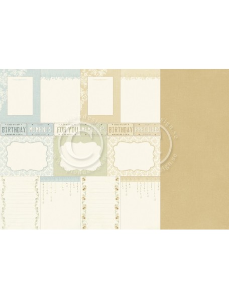 Pion Design The Songbird's Secret Cardstock de doble cara 12"x12", Memory notes