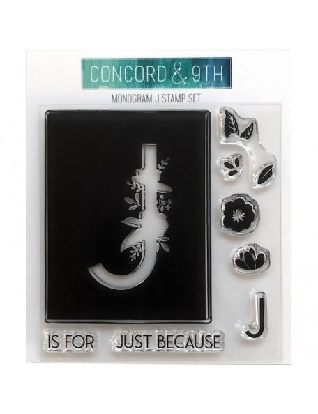 Concord & 9th Clear Stamps 4"X4", Monogram J