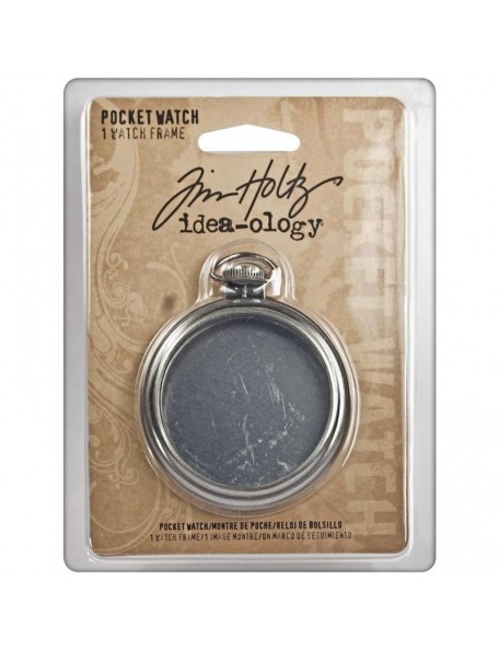 Tim Holtz Idea-Ology Pocket Watch Frame 2", Antique Nickel