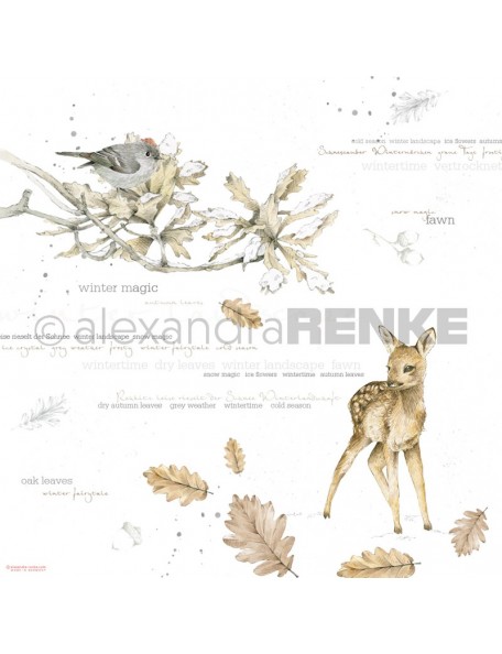 Alexandra Renke Cardstock de una cara 30,5x30,5 cm, Aquarell Rehkitz international