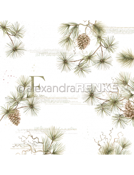 Alexandra Renke Cardstock de una cara 30,5x30,5 cm, Fir Tree