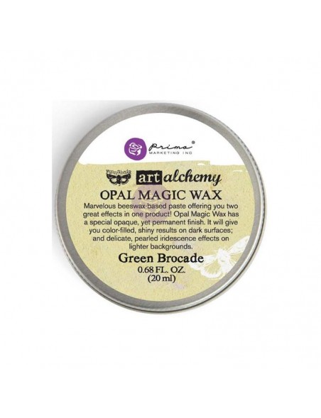 Prima Marketing Finnabair Art Alchemy Opal Magic Wax .68 Fluid Ounce, Green Brocade