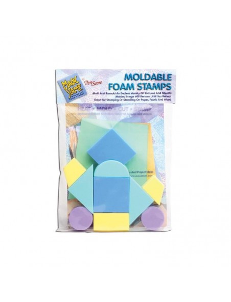 Clearsnap Magic Stamp Sellos de espuma moldeable 10, Formas Geometricas/Geometric