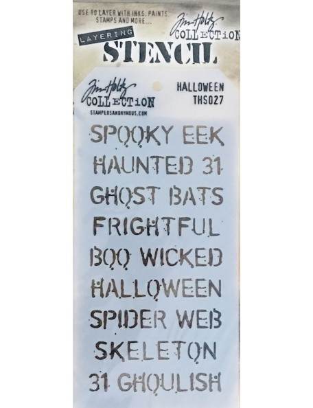 Tim Holtz plantilla/Layered Stencil 4.125"X8.5", Halloween ths027