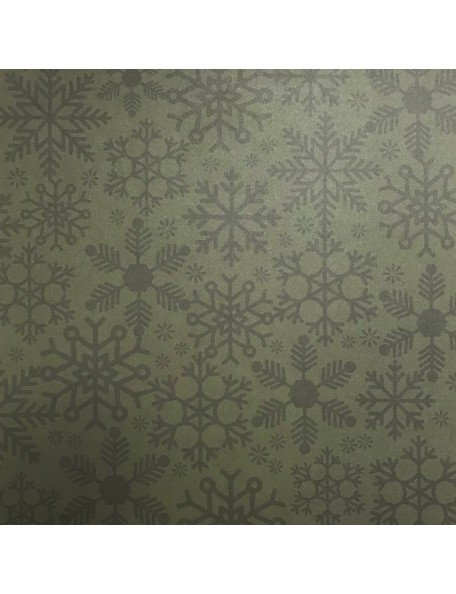 Simple Stories Cozy Christmas Elements Cardstock de doble cara 12"X12", Green Flurries/Strip