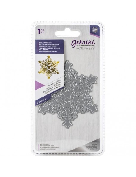 Gemini Foilpress Placa/Sello, Ornate Snowflake