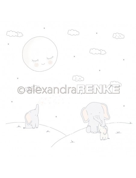 Alexandra Renke, Baby Elefanten auf dem Huegel