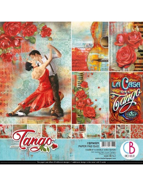 Ciao Bella Pack de Cardstock doble cara 12"x12", Tango