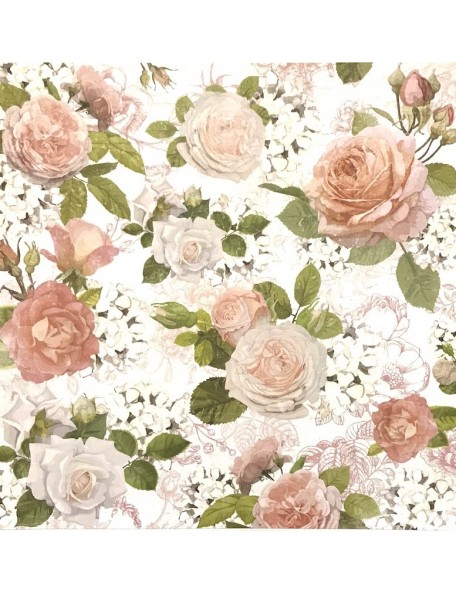 Papel Floral Bouquet - "Cottage Rose", Kaisercraft