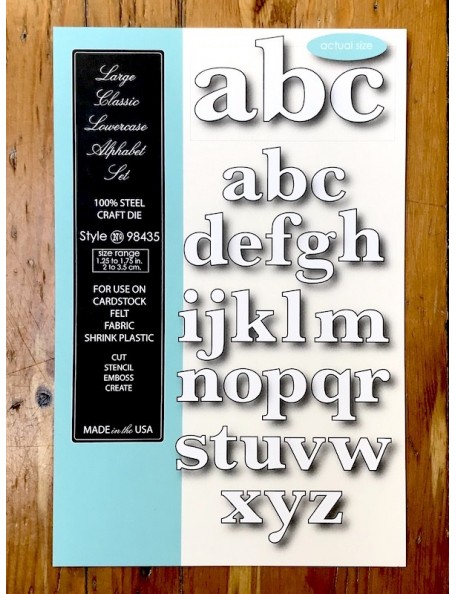 Memory Box Troquel Large Classic Lowercase Alphabet Style 98435