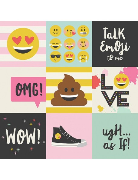 Simple Stories Emoji Love Elements, 4"X4" Journaling Cards