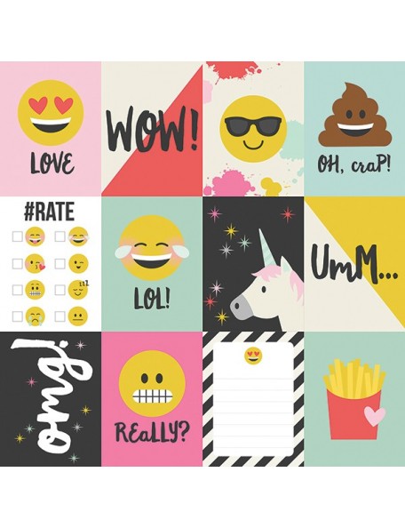 Simple Stories Emoji Love Elements, 3"X4" Journaling Cards