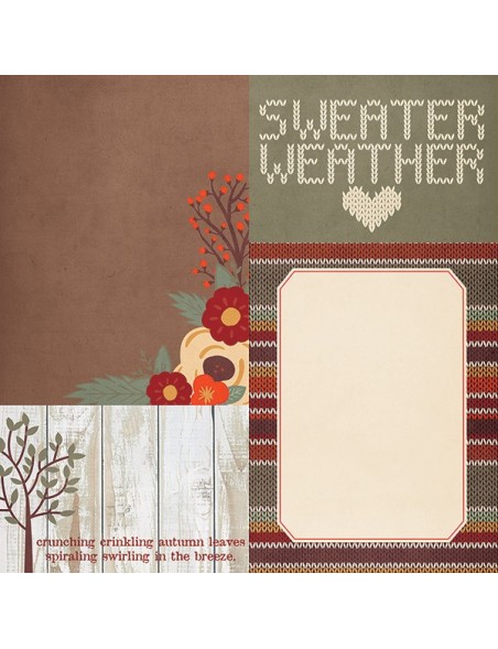 Simple Stories Sweater Weather Elements, 4"X6" & 6"X8" Journaling Cards