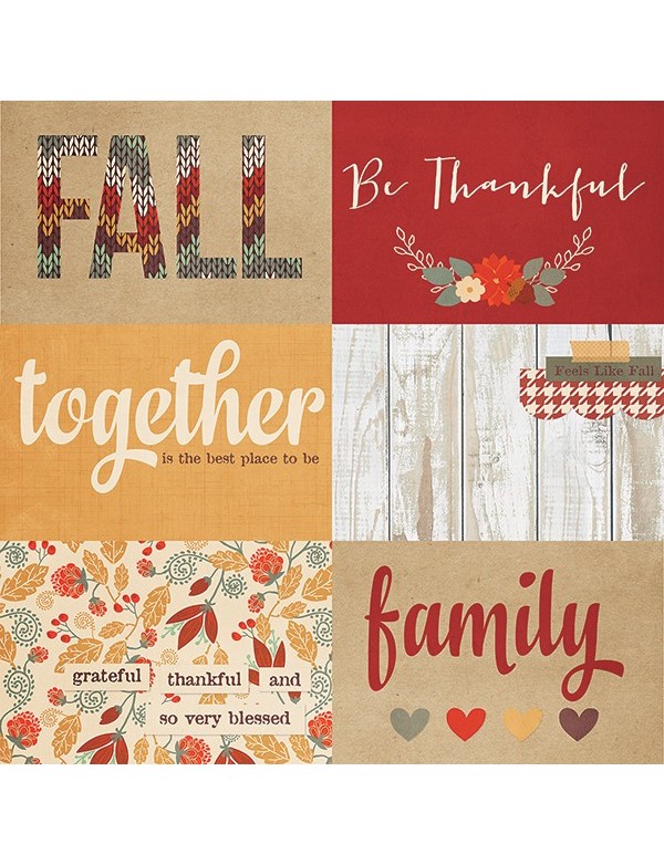 Simple Stories Sweater Weather Elements, 4"X6" Horizontal Journaling Cards