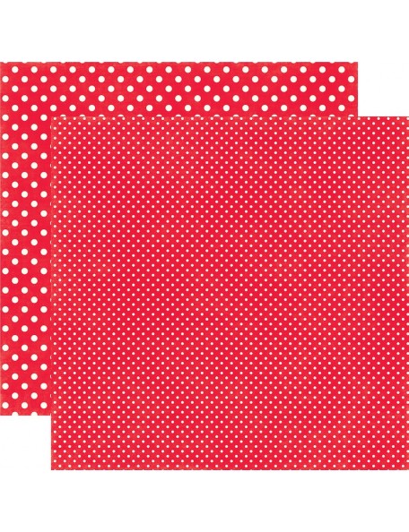 Echo Park Dots&Stripes Christmas, Berry Red