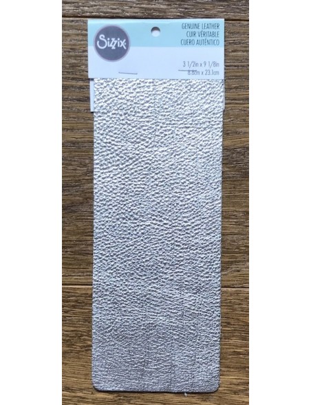 Sizzix Metallic Cowhide Leather 3"X9" Silver