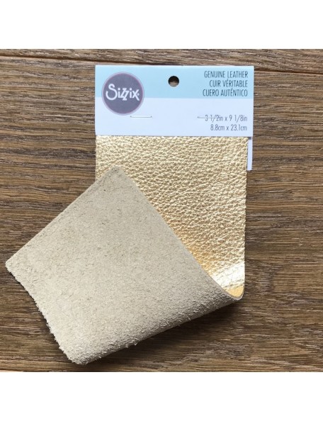 Sizzix Metallic Cowhide Leather 3"X9" Gold
