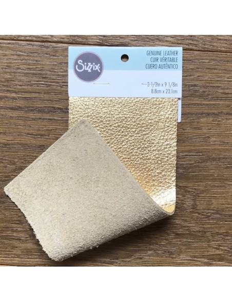 Sizzix Metallic Cowhide Leather 3"X9" Gold