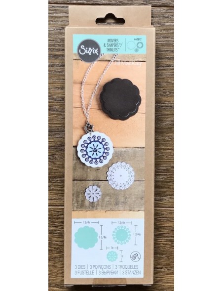 Sizzix Movers & Shapers Magnetic Die W/Thinlits By Jill Mac Lotus Flower Stack