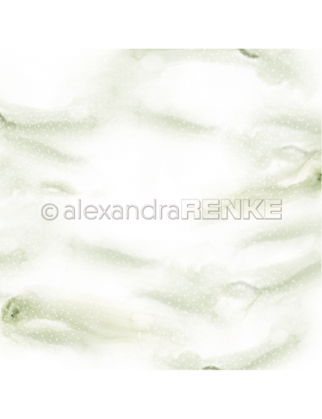 Alexandra Renke Cardstock una cara 30,5x30,5 cm, Schneegestöber grün