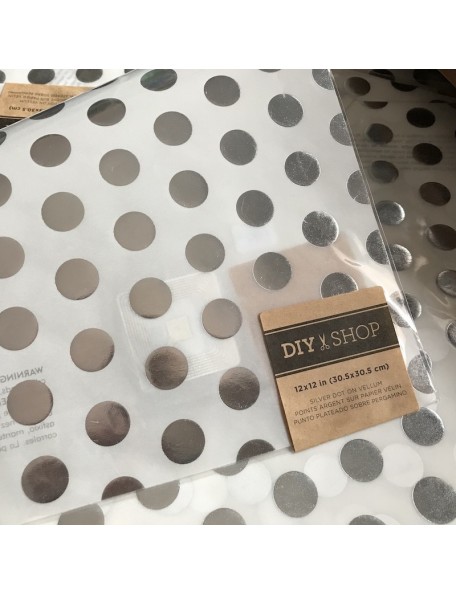 American Crafts Diy Shop 3, Silver Foil Dots