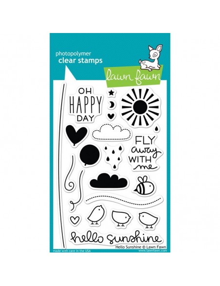 Lawn Fawn Hello Sunshine Clear Stamps 4"X6"