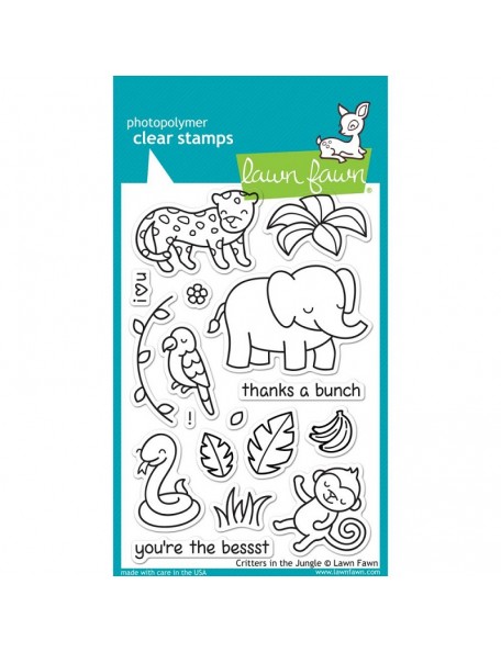 Lawn Fawn Critters In The Jungle Clear Stamps 4"X6"	